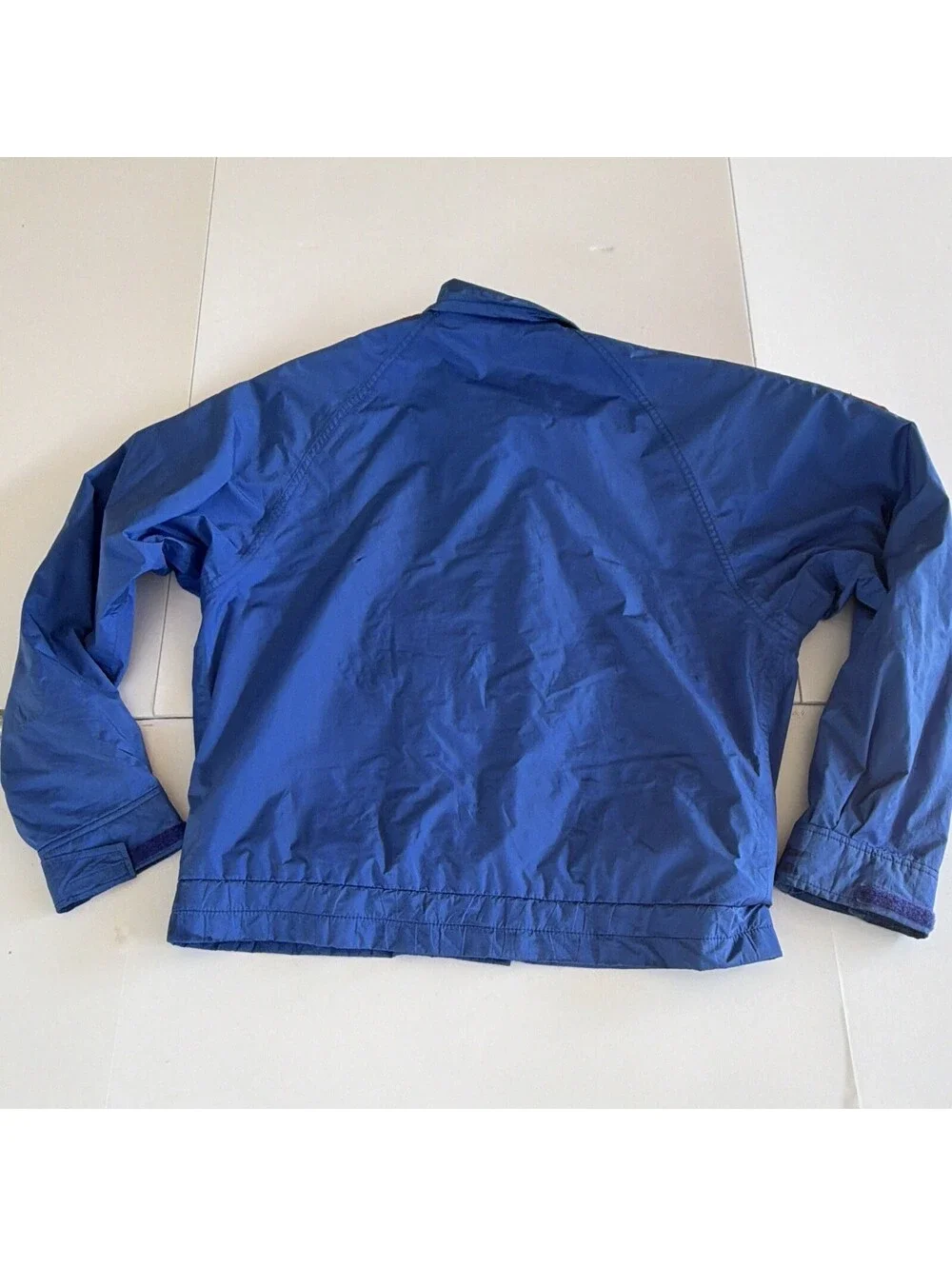 Vintage The North Face Men's Blue Red Solid Full Zip Logo Jacket Pockets Size M